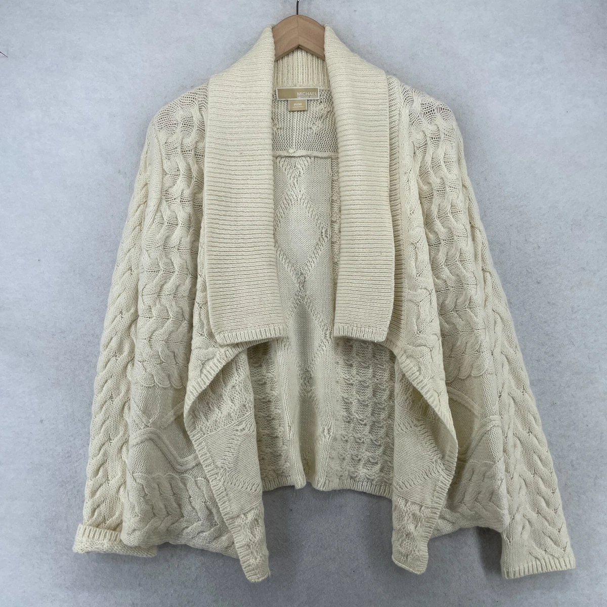 Michael kors cable hotsell knit oversized cardigan