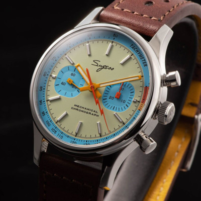 Seagull Sugess ST1901 Panda 40mm Light Blue V2 Racing Chronograph Sapphire 1963