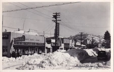 RPPC Quincy California Winter Street View Plumas CO Feather River CA Real Photo
