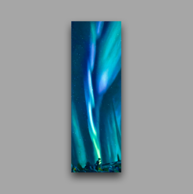 #ad Northern Lights bookmark unique colorful night landscape with stars reader gift $3.25
