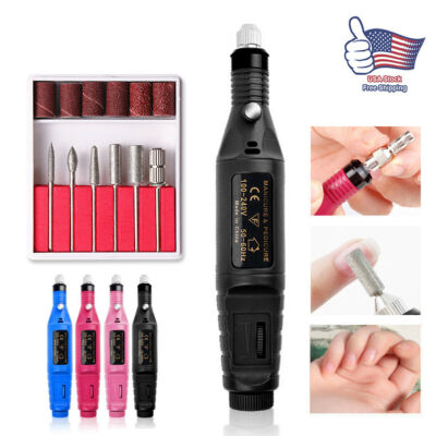 Pro Electric Nail File Art Drill Kit Pedicure Machine Manicure Tool Polishing US