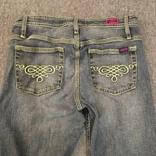 Miss Vigoss Womens Jeans Blue 31 Green