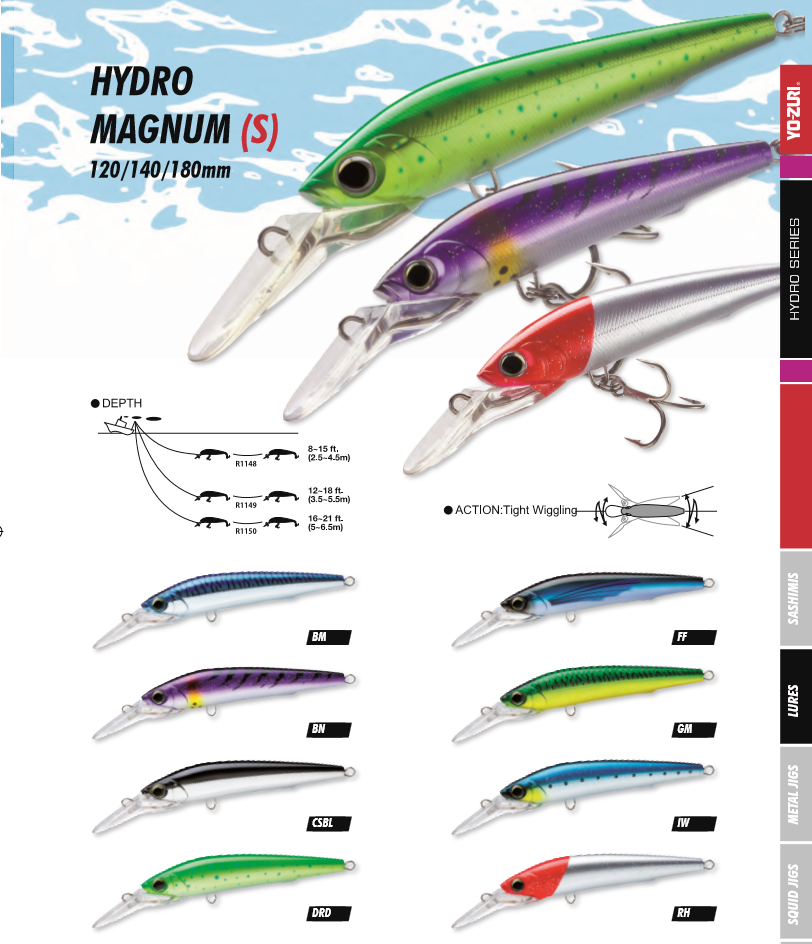 YO-ZURI HYDRO MAGNUM (S)-R388-180mm-95g-Sinking (2 Colours) | eBay