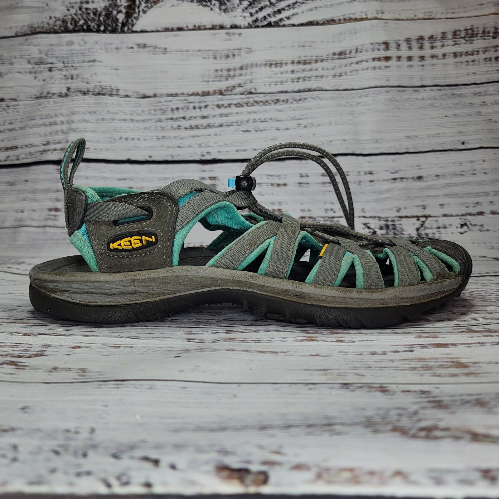 Scarpa sandalo Keen Whisper donna taglia 6 impermeabile outdoor escursionismo trail blu grigio