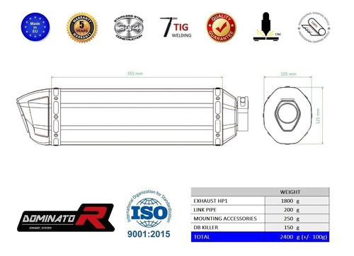 Passend für GAS GAS SM 700 2022 - 2024 Auspuff Endtopf Schalldämpfer HP1 SCHW... - Bild 2 von 2