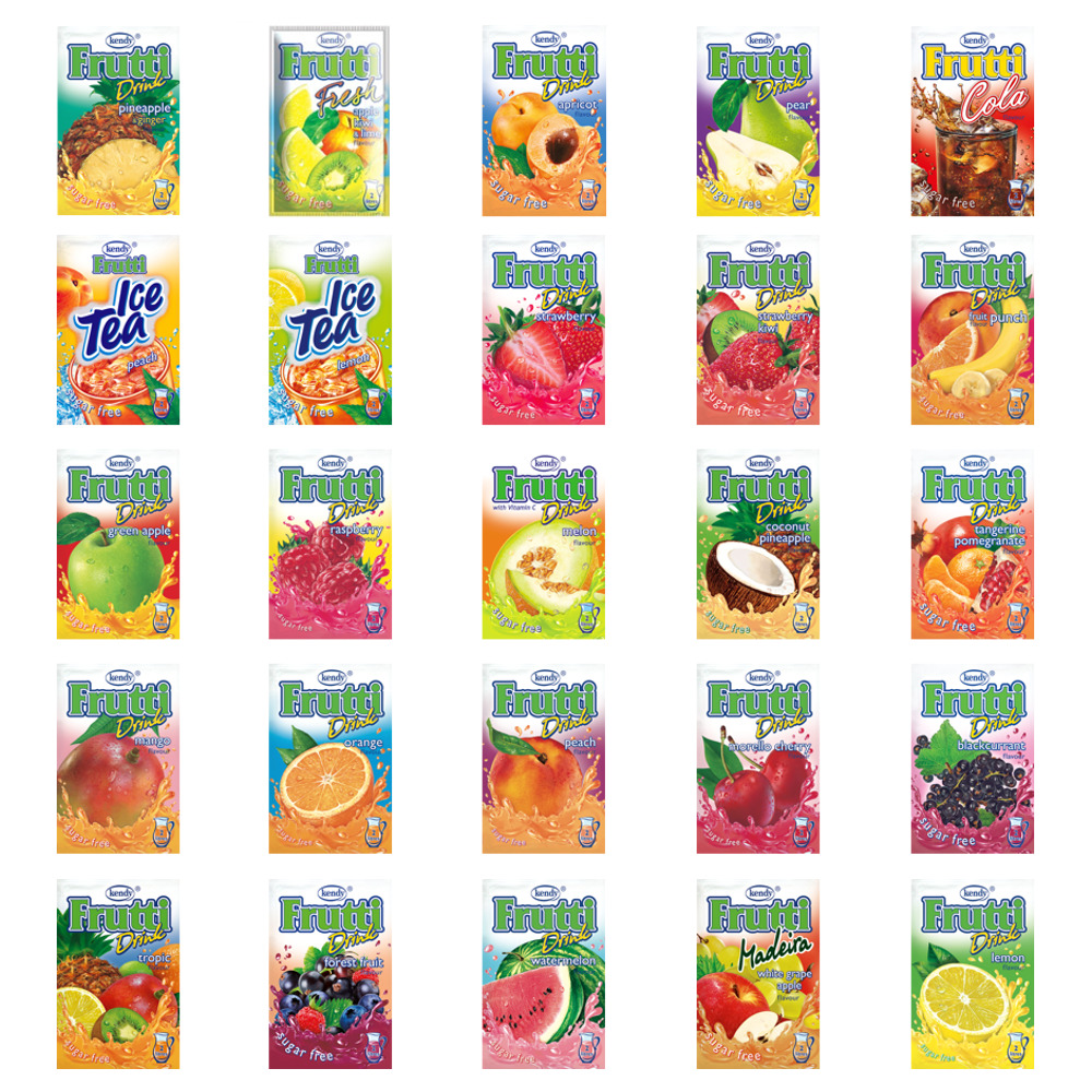 Kendy Frutti Drink Instant Getränkepulver Mix - 22 Sorten 12er 24er 32er