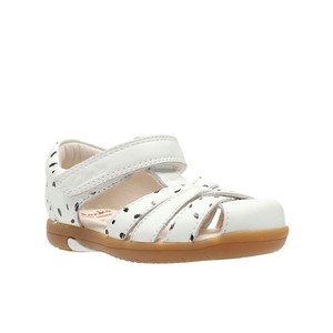clarks white girls sandals