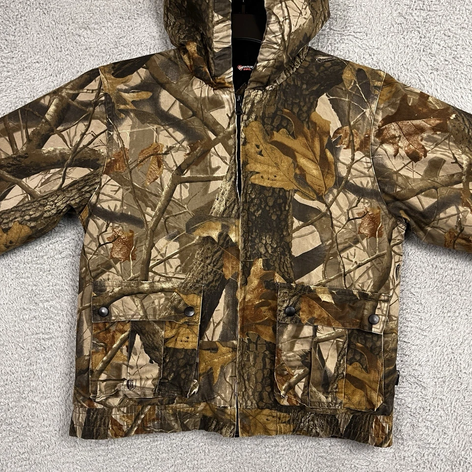Outfitters Ridge RealTree Hardwoods Camo Hunting Jacket Hooded YOUTH XXL (18) - Image 3 of 4