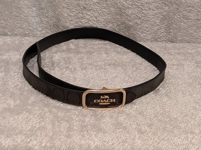 Coach Op Art belt Coach Black Op Art Signature Leather Jacquard Gold Buckle  main image 3
