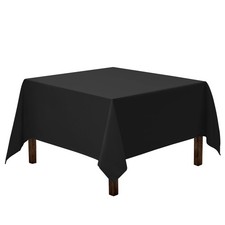 Square Tablecloth - 85 x 85 Inch Black Table Cloth for Large Square or Round ...