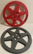 16MM 1600 FT REEL Plio-Magic Plastic LOT OF 2, 1 Grey 1 Red