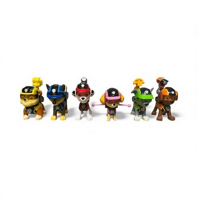 Paw Patrol Mission Paw Action Welpen mit Pop Out Action Packs X6. Full Set. Selten