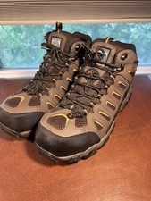 Skechers Men  s Sz 8.5 Blais Bixford Work Boots Gray lace up steel toe waterproof