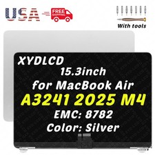 for MacBook Air 15'' Retina M4 2025 A3241 EMC 8782 LCD Screen Assembly Silver A 