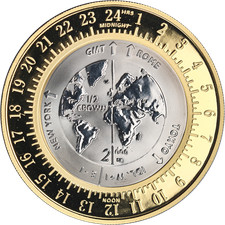 2000 Isle of Man 1/2 Crown Bi-Metal Gold & Titanium Proof 0.2891oz Gold - STOCK 5015.57 per troy oz