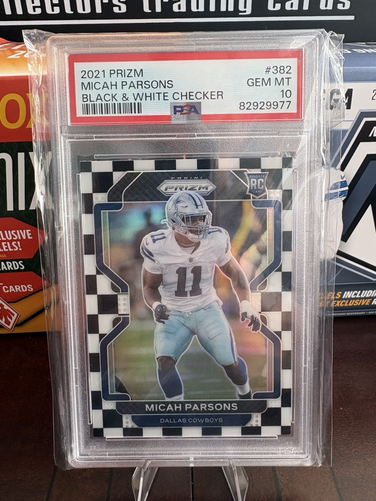 2021 Panini Prizm - Micah Parsons #382 Black & White Checker PSA 10 (Rookie)