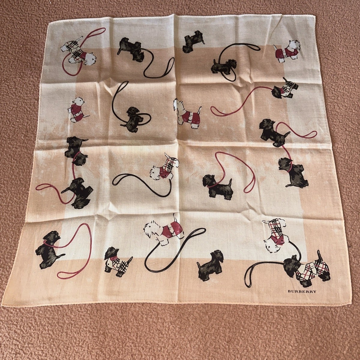 専用 VINTAGE BURBERRY ITALY SILK SCARF DOG s-l1200.jpg
