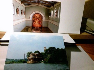 Potsdam - Sacrow. Heilandskirche. Set 2 x Alte Ansichtskarte / Postkarte farbig,