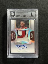 2004 UD Exquisite Collection Tracy McGrady Limited Logos Auto /50 BGS 8 Rockets
