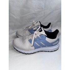 Adidas Womens Ultimashow running Shoes White Light Blue Lace Up Athletic