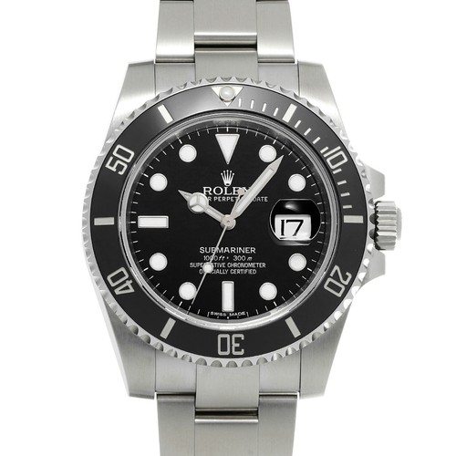 ROLEX Submariner date 116610LN black WATCH 729890
