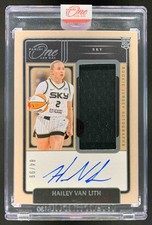 Hailey Van Lith 2025 Panini One and One WNBA Rookie Jersey Auto Patch RC Sky /99