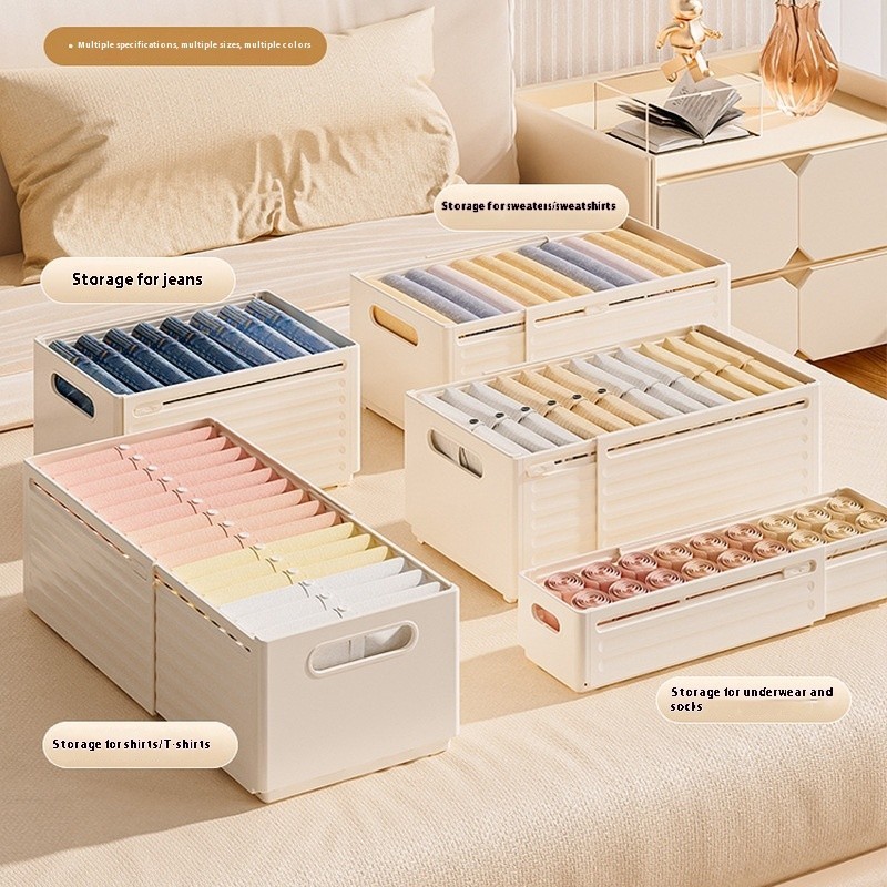 Foldable Wardrobe Storage Box | Clothes Toys Organizer | Home Closet Storage alternate view 2
