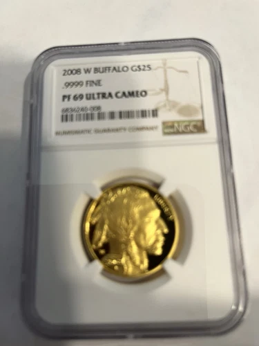 2008 W Buffalo G$25 .9999 Fine NGC PF69 Ultra Cameo