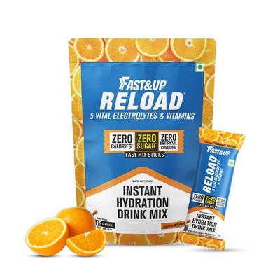 Fast&Up Reload Orange Electrolyte Powder Sachets Zero Sugar Set of 15