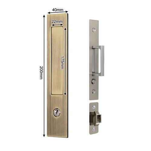Pocket Door Handle with Heavy Duty Locking Mechanism for Sliding Applications - Picture 6 of 24