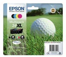 Genuine Epson 34XL BCMY Multipack T34764010  GOLF BALL * FREE DELIVERY *