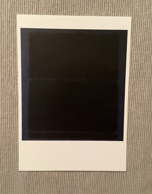 1 Postkarte, Mark Rothko, Drei Schwarz auf Dunkelblau, Abstrakt, Neu