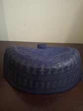 24" African Hausa Fulani Traditional Handmade Cap Nigerian Hat Tangaran Cotton