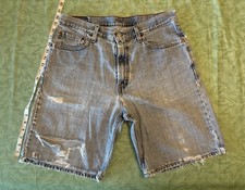 Vintage Levis 550 Jean Shorts Mens Relaxed Fit W34 - Distressed from Use