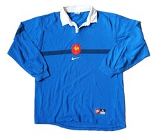 Nike France Rugby 1998/1999 Vintage Trykot Jersey lata 90. ls niebieski FFR France XL