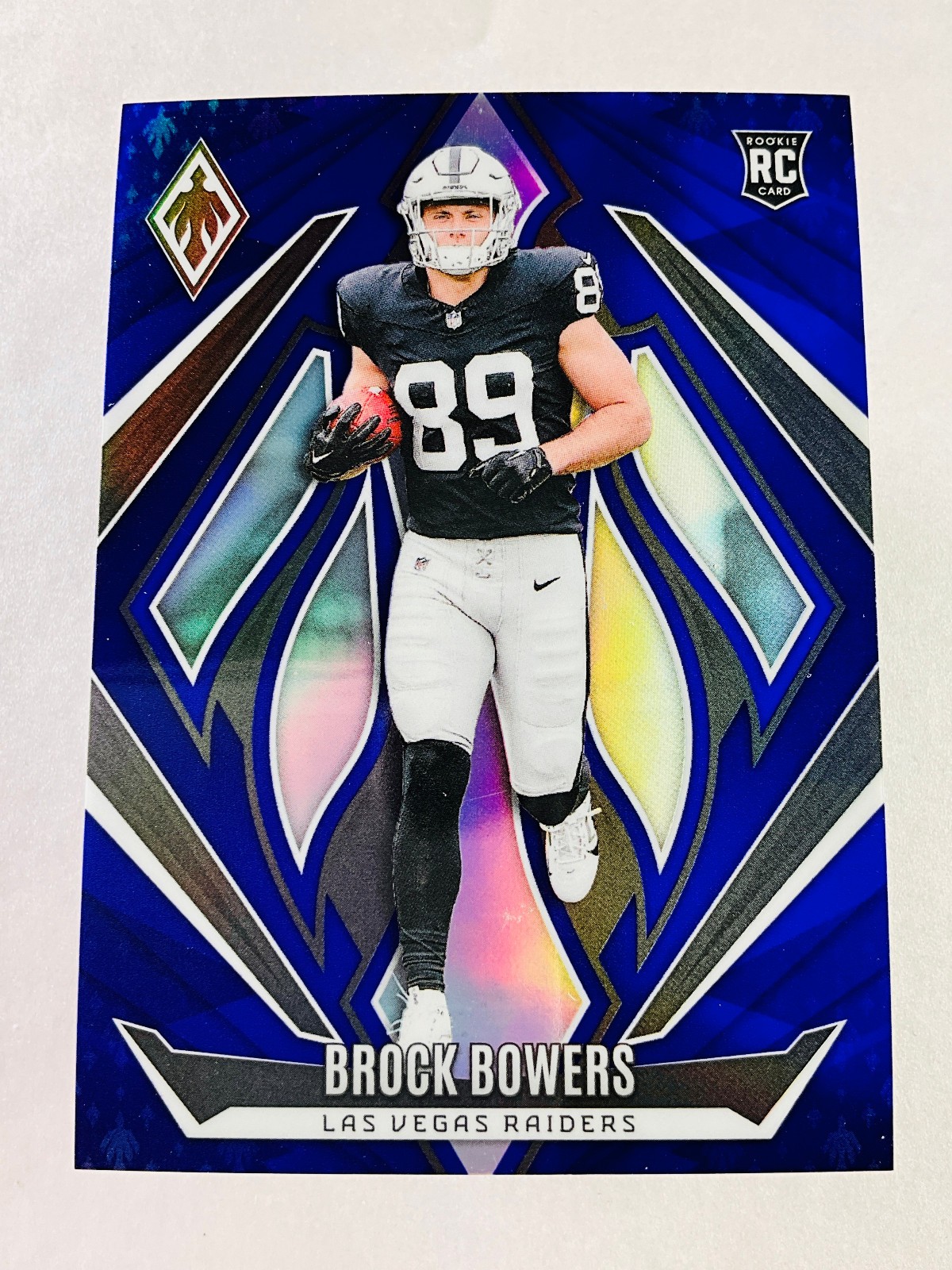 2024 PANINI PHOENIX BLUE #165 BROCK BOWERS ROOKIE RC /50 SSP RAIDERS