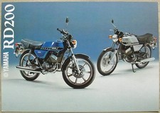 YAMAHA RD200 Motorcycle Sales Specification Leaflet 1978 Ref LIT-3MC-0207107-78E
