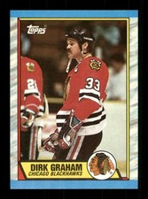  Dirk Graham 33 Blackhawks Hockey 1989 Topps 52 Sports Trading Card 