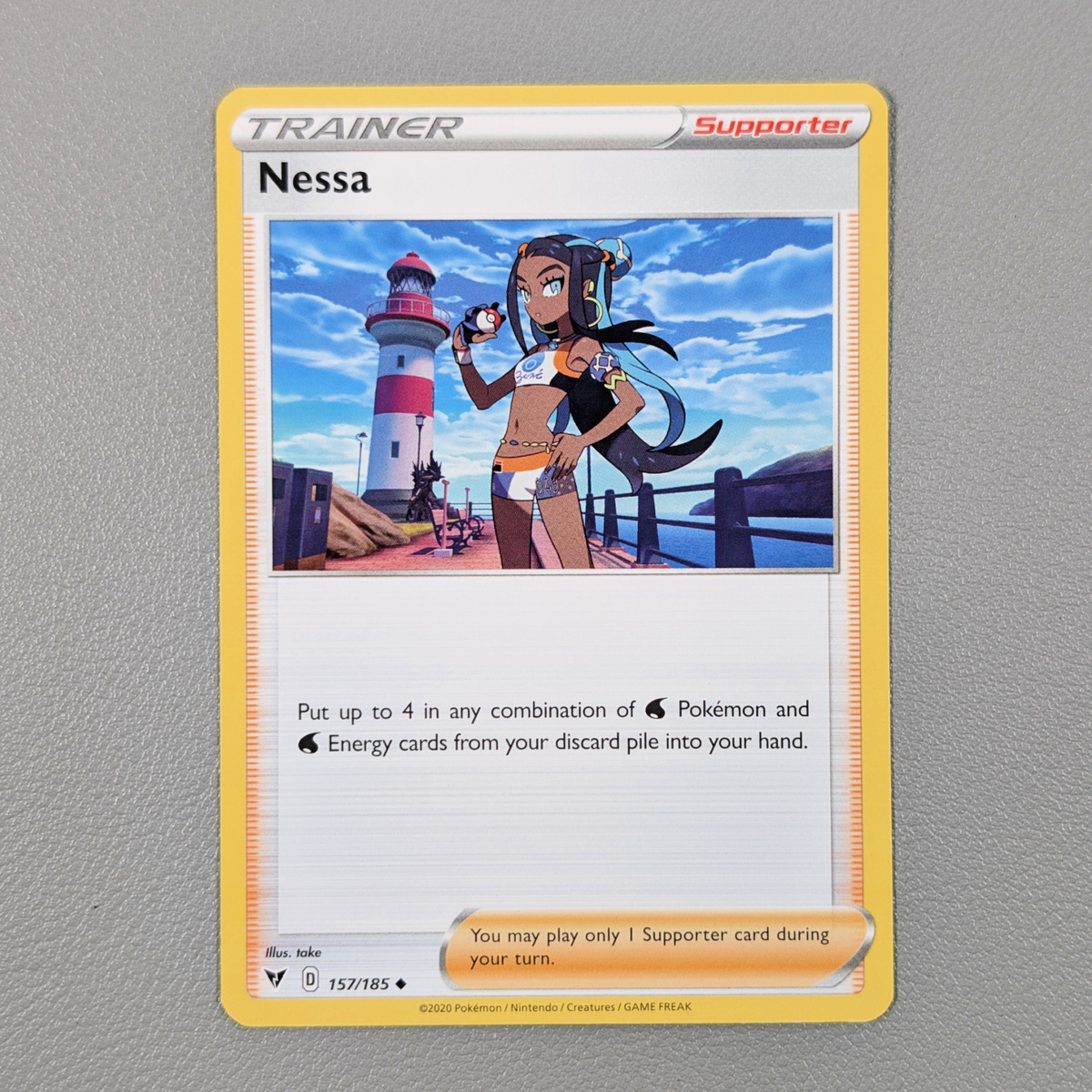 nessa pokemon trainer card (Full Art) not actual card. Tarjeta Pokmon Tcg Nessa Trainer
