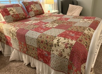 Cozy Line Home Fashions Floral Paisley Patchwork Cotton Quilt Bedding Set Queen
