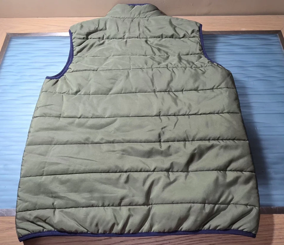 Chaleco Original Impermeable Vintage Verde Talla XL Hombre Puffer Foto 3 de 4