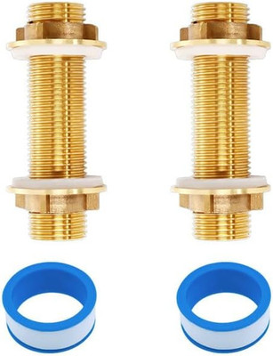 2 Stück G1/2 Messing Schottverschraubung, 10 CM Männlich Gewinderohr Schlauchver