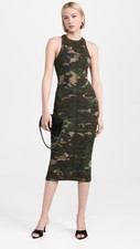 Marc Jacobs Women's Camo Racer Rib Dress, Camo Multi, S