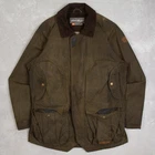 Eddie Bauer Vintage Wax Cord Collar Jacket Medium Men's 1990s Green Outdoor