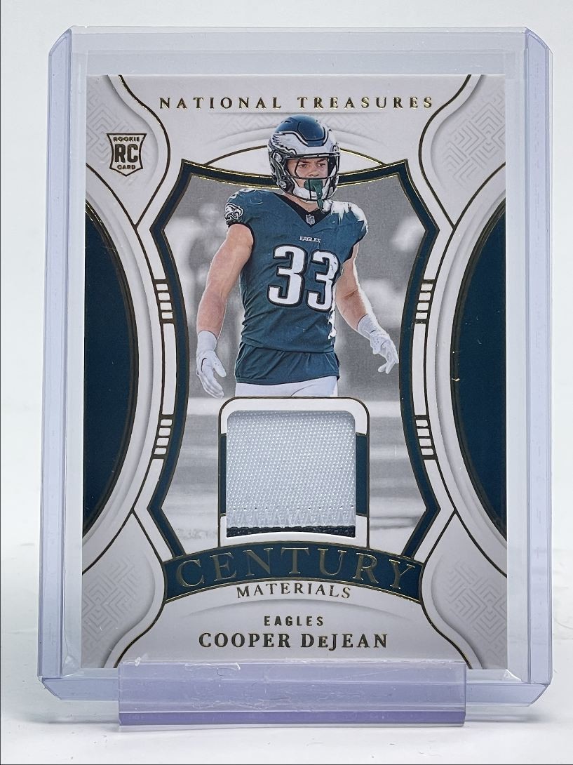 COOPER DEJEAN 2024 NATIONAL TREASURES ROOKIE CENTURY PATCH GOLD RC /49 Q0072