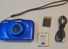Nikon COOLPIX Blue S33 13.2MP Compact Waterproof Camera with 16GB Memory Card
