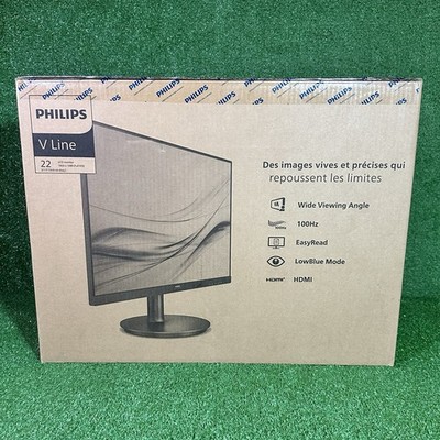 Philips 221V8LB 22 inch Class Thin Full HD (1920 x 1080) Monitor, 100Hz Refresh