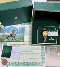1987 Rolex Lady Datejust 69173 Two Tone Jubilee Full Set RSC Warranty 3/28 Watch