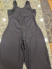 Isavela Body Suit With Suspenders, Hook & Eye Above The Knee Length LARGE