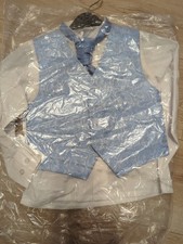 Shirt Tie And Waistcoat Age 4-5 Light Blue